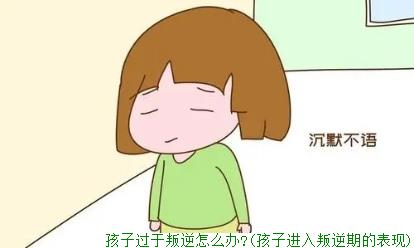孩子过于叛逆怎么办?(孩子进入叛逆期的表现)